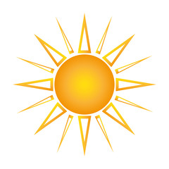 flat design geometrical sun representation icon vector illustration
