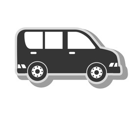 cargo van vehicle icon vector illustration