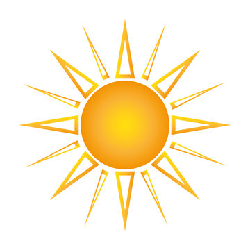 flat design geometrical sun representation icon vector illustration