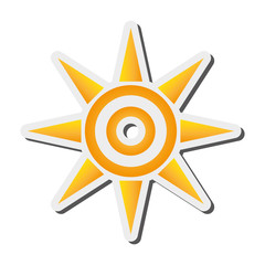 flat design geometric sun representation icon vector illustration
