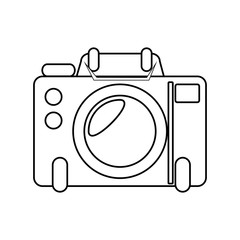 Vintage photographic camera icon vector illustration