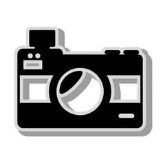 Vintage photographic camera icon vector illustration