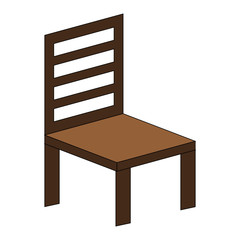 flat design single chair icon vector illustration