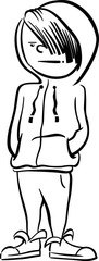 boy character coloring page