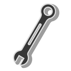 wrench tool repair icon vector illustration