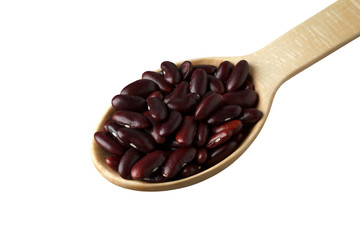 Fototapeta premium Kidney beans in a wooden spoon