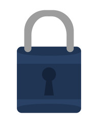 flat design safety lock icon vector illustration