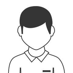 young male profile icon vector illustration