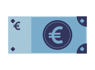 flat design euro symbol icon vector illustration