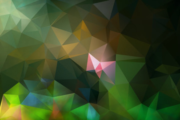 triangle mosaic background with transparencies in green