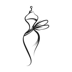 dummy dress hand drawing illustration vector