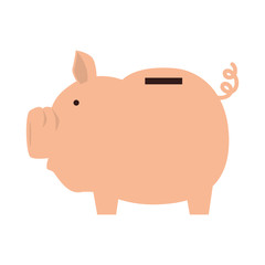 piggy saving money icon vector illustration