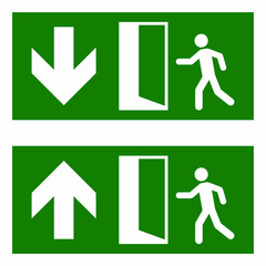 Emergency fire exit sign