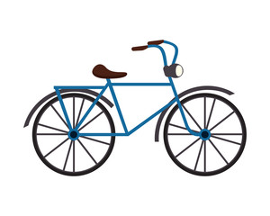 flat design single bike icon vector illustration