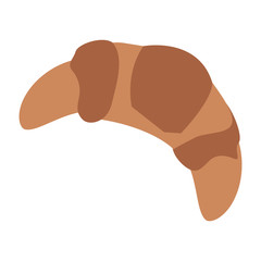 flat design whole croissant icon vector illustration