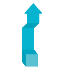 blue arrow symbol icon vector illustration
