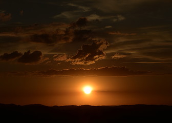coucher de soleil en Bavière