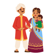 Vector illustration indian people