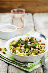 broccoli almonds barley porridge