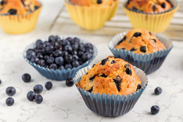 Blueberry muffins.