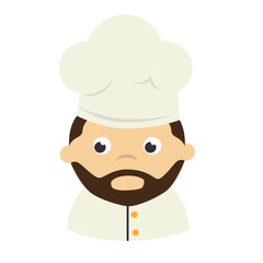 chef cartoon profile icon vector illustration
