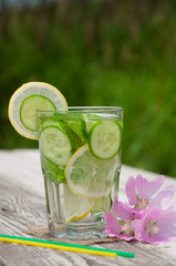 Sassy water in a glass