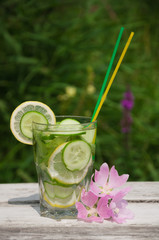 Sassy water in a glass