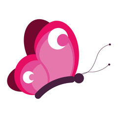 flat design single butterfly icon vector illustration