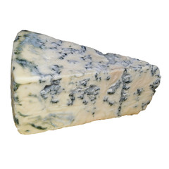 blue cheese on a white background