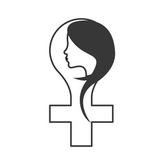 flat design female sign icon vector illustration