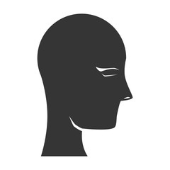 human head silhouette icon vector illustration