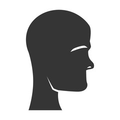 human head silhouette icon vector illustration