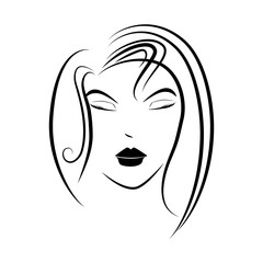 woman head profile icon vector illustration