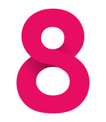 flat design feminine eight icon vector illustration