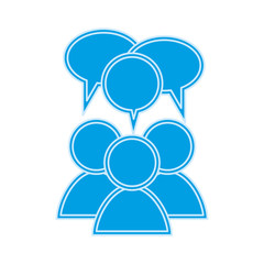 flat design user conversation icon vector illustration