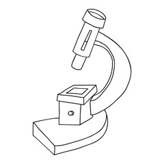 microscope science tool icon vector illustration