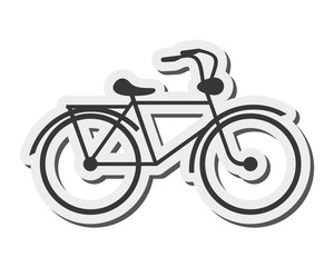 Fototapeta premium flat design single bike icon vector illustration