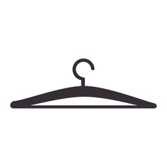 hangers clothes fashion isolated icon flat design