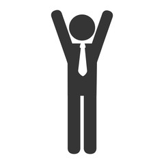 Businessman isolated flat icon, vector illustration graphic.