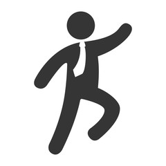 Businessman isolated flat icon, vector illustration graphic.