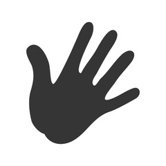 Fototapeta na wymiar human hand palm isolated flat icon design