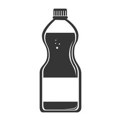 soda plastic bottle isolated flat icon design
