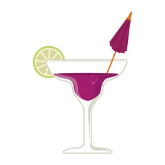 cocktail glass cup isolated flat icon design