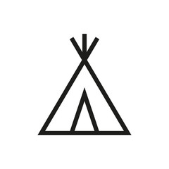 wigwam icon on white background © yummytime