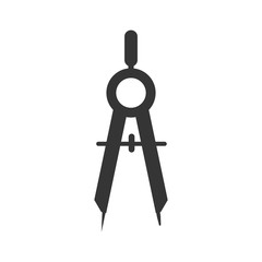 compass archicture carpentry tool construction vector graphic isolated and flat