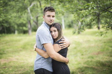 Fototapeta premium Happy loving young couple at the park