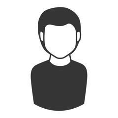 man guy boy person face head human icon vector graphic isolated and flat illustration