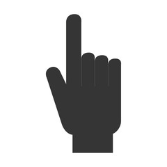 hand arrow cursor click point pointer  technology computer vector graphic isolated and flat illustration