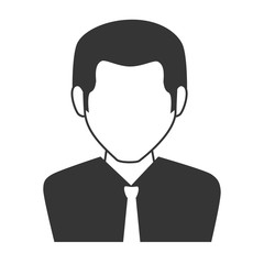 man guy boy person face head human tie suit icon vector graphic isolated and flat illustration