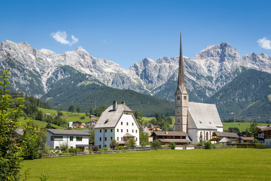 Mountain village in summer, Maria Alm, Salzburg, Austria Stock Photo | Adobe Stock